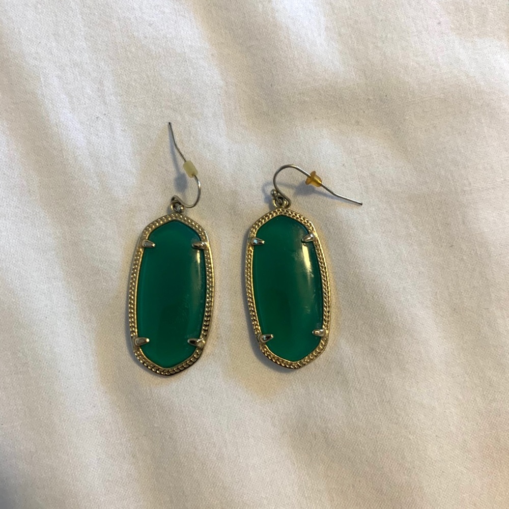 Kendra Scott green earrings